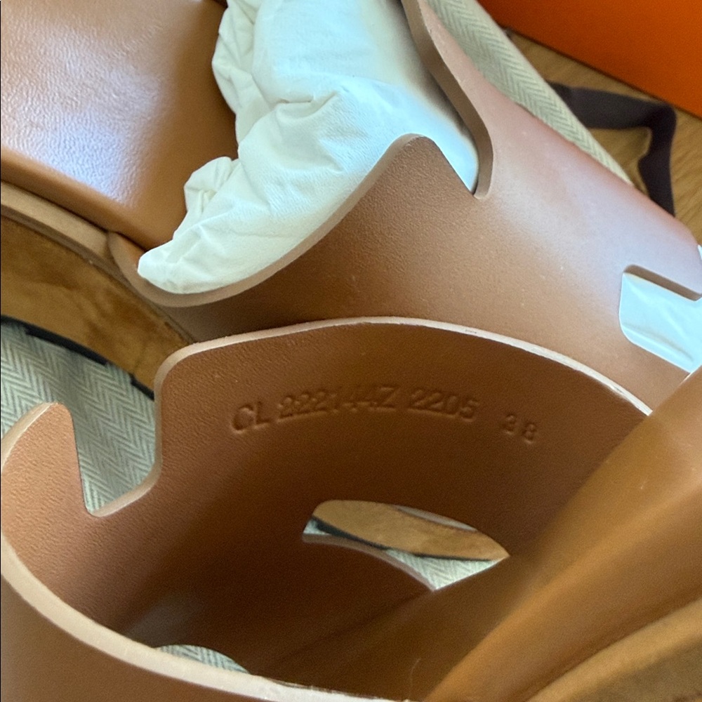 100% AUTHENTIC HERMES EZE 30 PLATFORM SANDALS - Picture 4 of 8